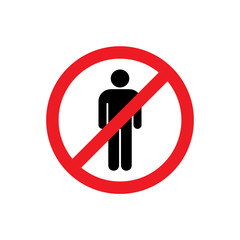 no man sign. Vector illustration