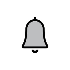 Bell icon vector. Notification symbol.