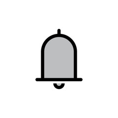 Bell icon vector. Notification symbol.