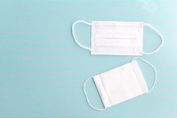 布マスク　ガーゼマスク  不織布マスク プリーツマスク2枚　背景リップルボード(123-1)