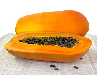 Ripe papaya is a yellow-orange fruit that has a delicious sweet taste.