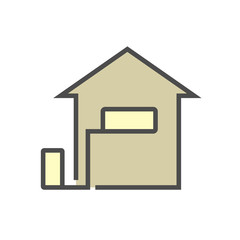 Air conditioner installation tool vector icon set design, editable stroke.