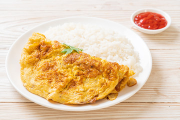 Omelet or Omelette with Rice