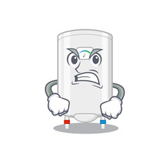 Mascot design concept of gas water heater with angry face