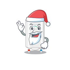 Gas water heater Santa cartoon character with cute ok finger