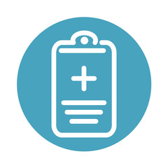 report medical clipboard medical and health care block style icon