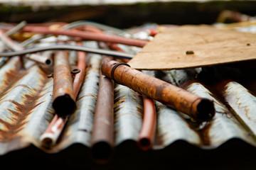 Old pipelines and roof...