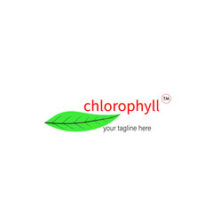 chlorophyll logo vector in green tree