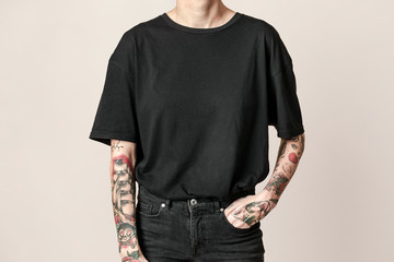 Cool tattooed woman
