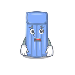 Cartoon design style of water mattress showing worried face