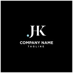 JHK Letter Minimal Monogram Logotype
