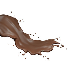 Milk  splash to smooth abstract shapes , isolated on Blue background , 3d illustration 3D Rendering