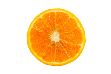 orange slice, clipping path, isolated on white background 