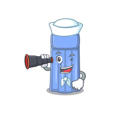 A cartoon icon of water mattress Sailor with binocular