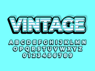modern styled 3D trendy font and alphabet for poster, sticker