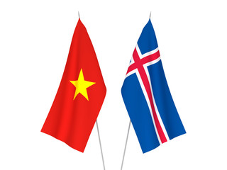 Vietnam and Iceland flags