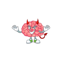 A picture of devil brain cartoon character design