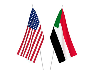 America and Sudan flags