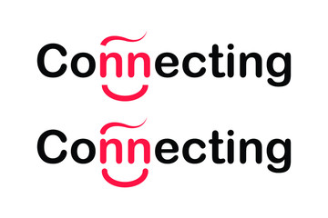 Connecting logo design, logo concept.