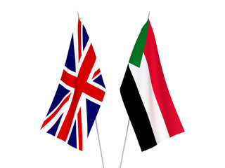Obraz na płótnie Canvas Great Britain and Sudan flags