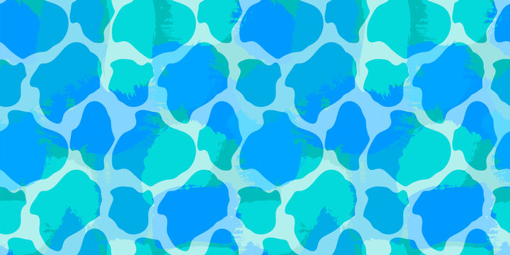 Seamless Pattern With Abstract Tropical Sea Breeze