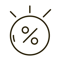 discount precentage sale business financial investing line style icon