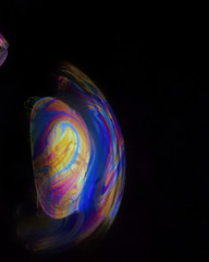 Bubble on a black background.