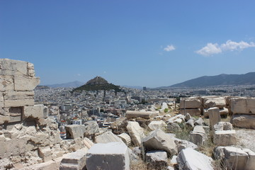 Fototapeta na wymiar The view of Athens from Acropoli