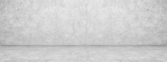 Empty space studio room of Plaster cement concrete wall texture background. for interior design and product showing.