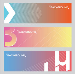 Abstract Futuristic Banner Collection of Three Vector Set