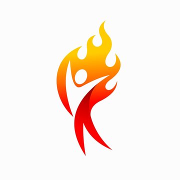 spirit people logo design, fire vector logo