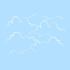 Beautiful Blue sky with white Cloud for background.