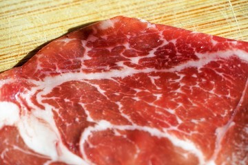 raw meat on a plate