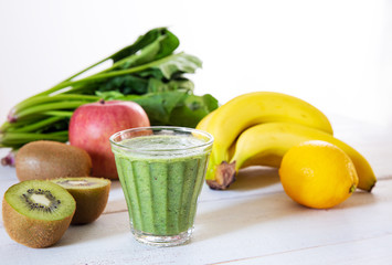 fresh fruit and vegetable juice, green smoothie