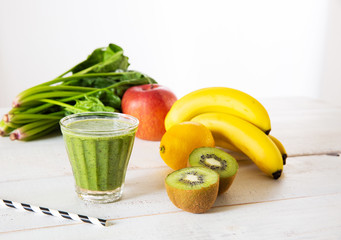 fresh fruit and vegetable juice, green smoothie