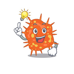 Mascot character design of burkholderia mallei with has an idea smart gesture