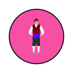 Baturro which is the regional costume of the region of Aragon in Spain. people dress with the for offering of the virgin of the pillar