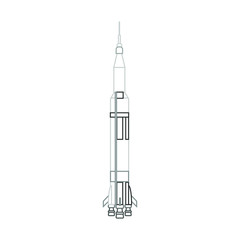 space rocket of the united states. illustration for web and mobile design.