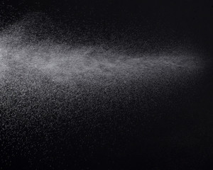 be sprinkled with water.
water sprayed trajectory.