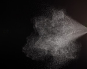 be sprinkled with water.
water sprayed trajectory.