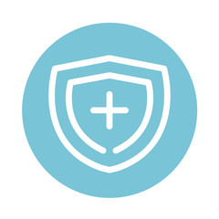 shield protection medical and health care block style icon
