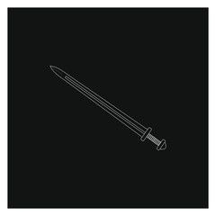 Weapons sword used in ancient times by Norse Viking tribes