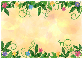 北欧風 ボタニカル水彩フレーム Wall Mural Wallpaper Murals 田崎由美 北欧風 ボタニカル水彩フレーム Wall Mural Wallpaper Murals 田崎由美
