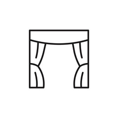 thin line theater stage icon. Vector