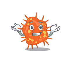 A picture of grinning burkholderia mallei cartoon design concept