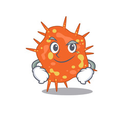 A mascot design of burkholderia mallei having confident gesture