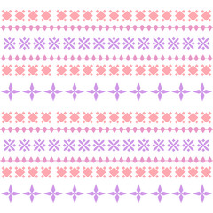 Cute floral embroidery style for fabric cotton design.