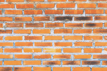 Old orange brick wall for background, Background with red brick wall, Brick old grunge stone wall...