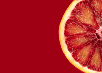 Cut red orange close up