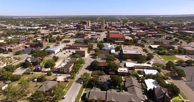 Abilene Texas Downtown City Skyline Aerial View